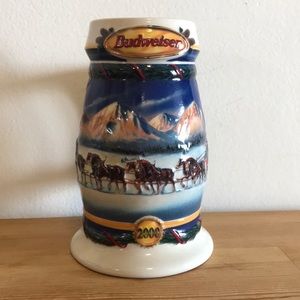 Budweiser Collector Holiday Stein, 2000